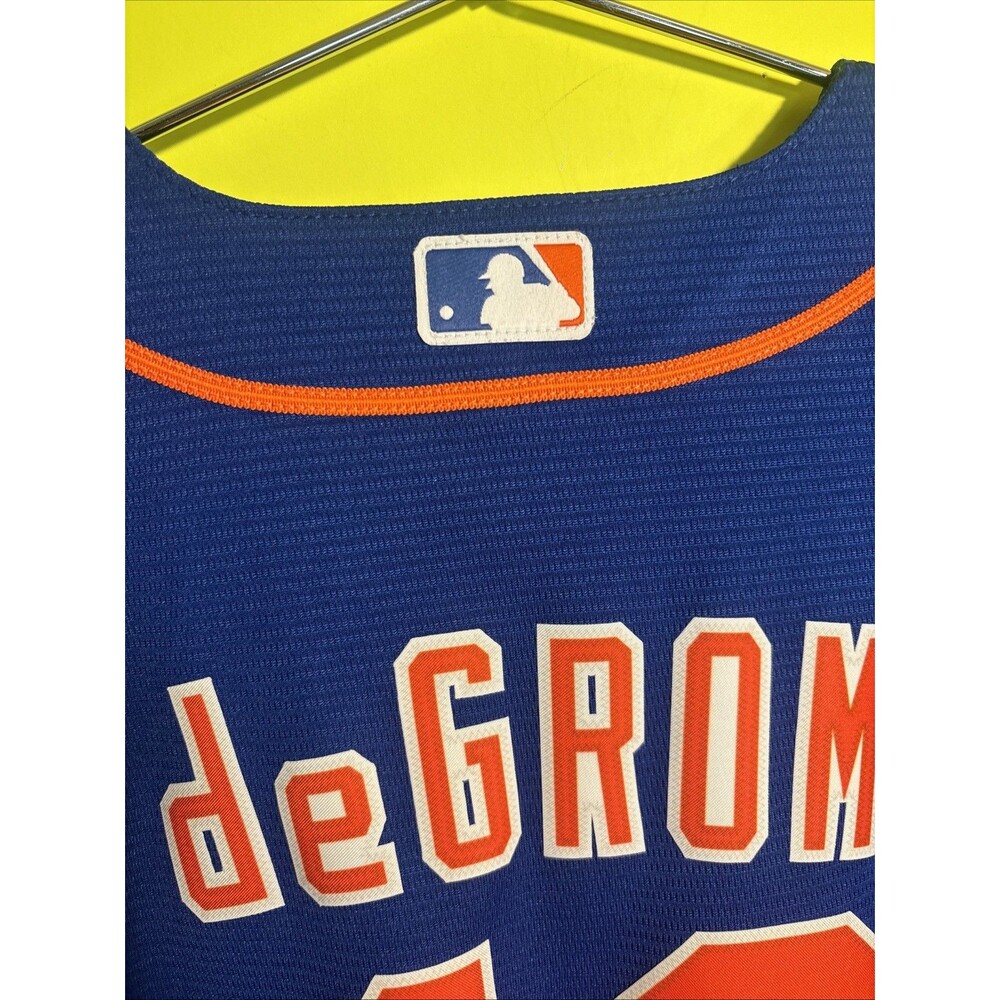 Nike NY Mets Boys Baseball Jersey #48 Jacob deGROM New York MLB Blue Orange S - Picture 4 of 5